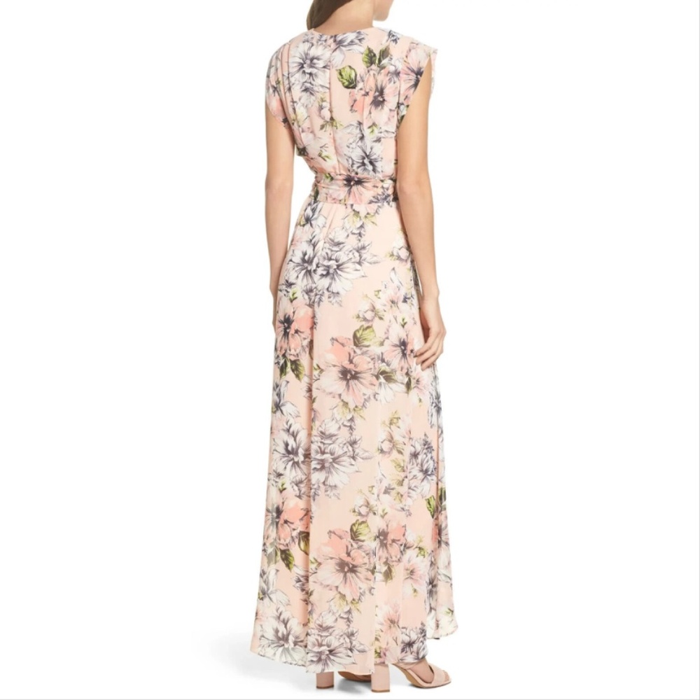 Eliza J Floral Ruffle High Low Dress Blush Size 14 - Picture 9 of 10